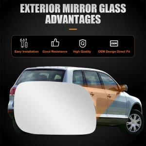 Right Side Heated Mirror GLass For VW Touareg 2002 2003 2004 2005 2006 Car-Stying Rear Mirror Heated Mirror GLasses