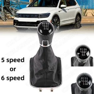 For VW Tiguan 5N 2007 2008 2009 2010 2011 Car 5/6 Speed Car Gear Stick Level Shift Knob With PU Leather Boot