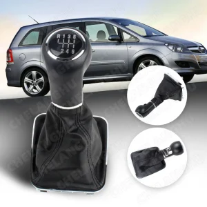 For Opel Zafira B 2005 2006 2007 2008 2009 2010 Car-styling 6 speed gear shift knob with pu boot Car accessories