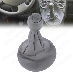For Fiat Panda 2003 2004 2005 2006 2007 2008 2009 2010 2011 5 Speed Gear Stick Shift Knob With PU Leather Boot Three Options